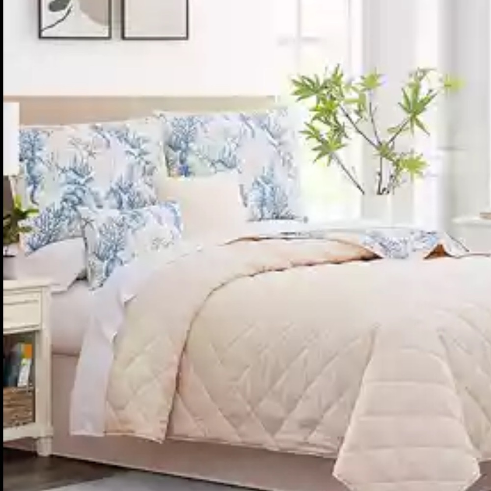 Modern.Southern.Home PAIR King pillowcases ~Cream~NWOT